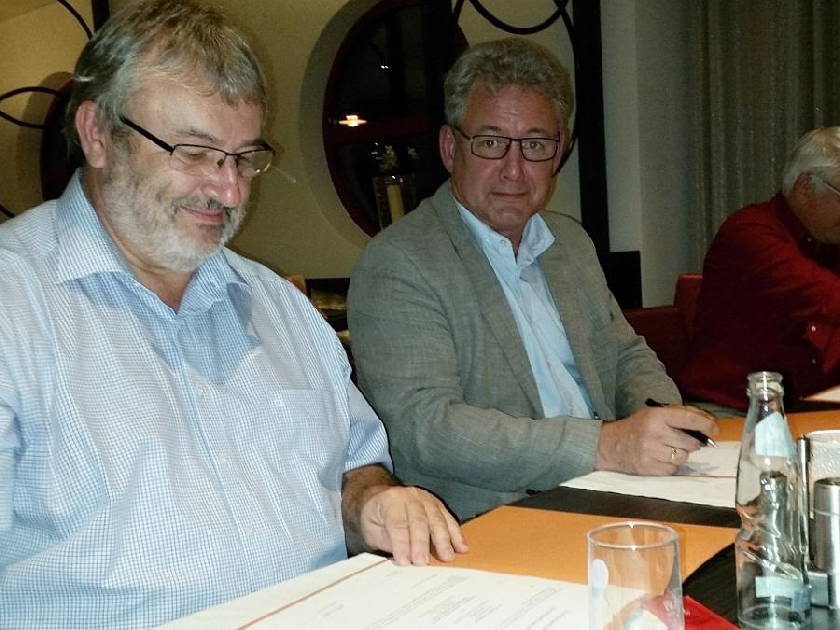 Podpis prohlášení o spolupráci (M. Báča a S. Schmidt)