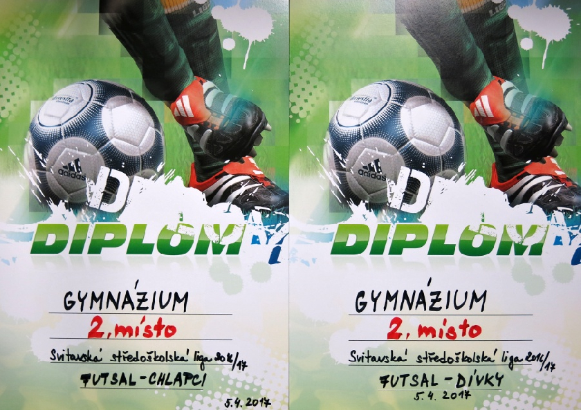 Diplomy z posledního turnaje ve futsalu