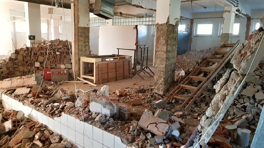 KuchyÅˆ - stav 3. 4. 2018