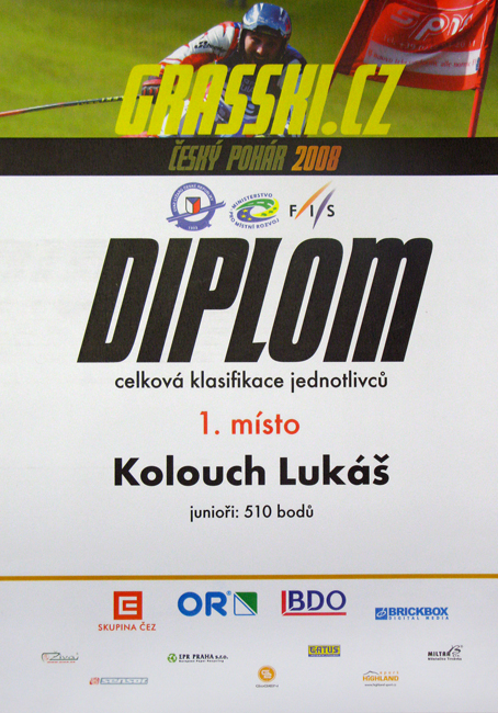 Diplom za vÃ­tÄ›zstvÃ­ v ÄeskÃ©m pohÃ¡ru.