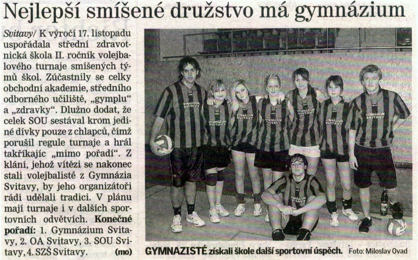 ÄŒlÃ¡nek z novin SvitavskÃ½ denÃ­k (24.11.2007)