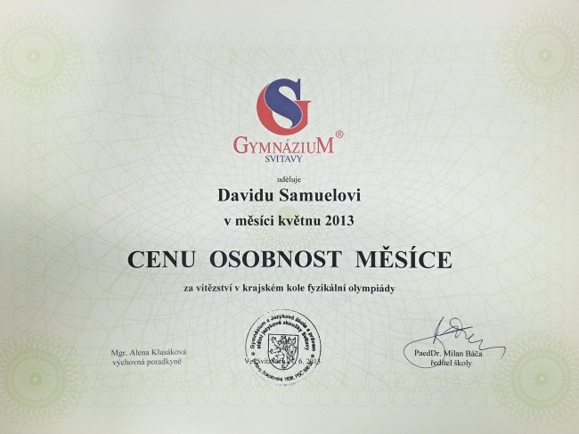 D. Samuel OsobnostÃ­ kvÄ›tna 2013